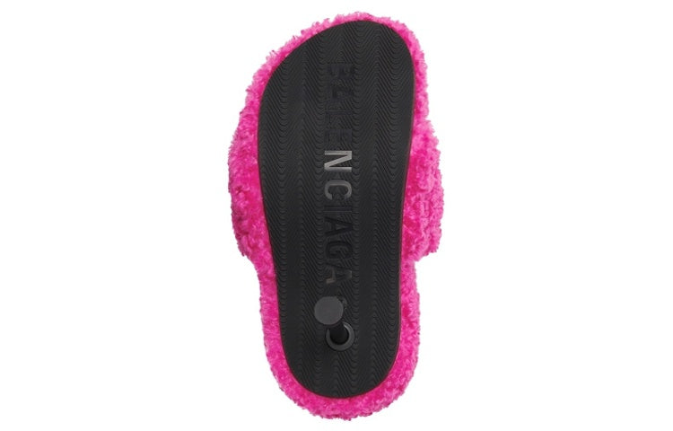 (WMNS) Balenciaga Furry 80mm Sandal Heels 'Pink' 656632W2DO15096