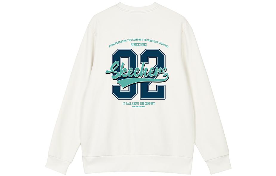 Skechers Number Printed Crew Sweatshirt 'Grey Black White' L422U228