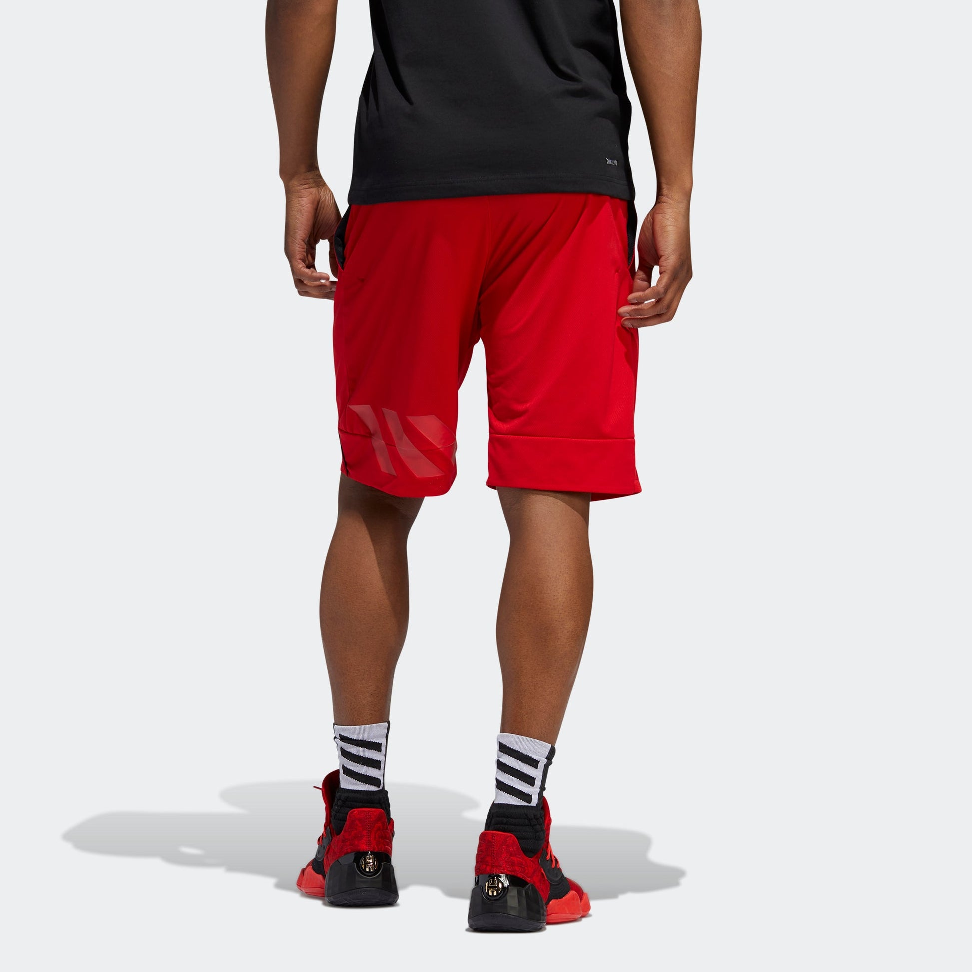 adidas Ros C365 Short Casual Sports Breathable Basketball Shorts Red EJ7433