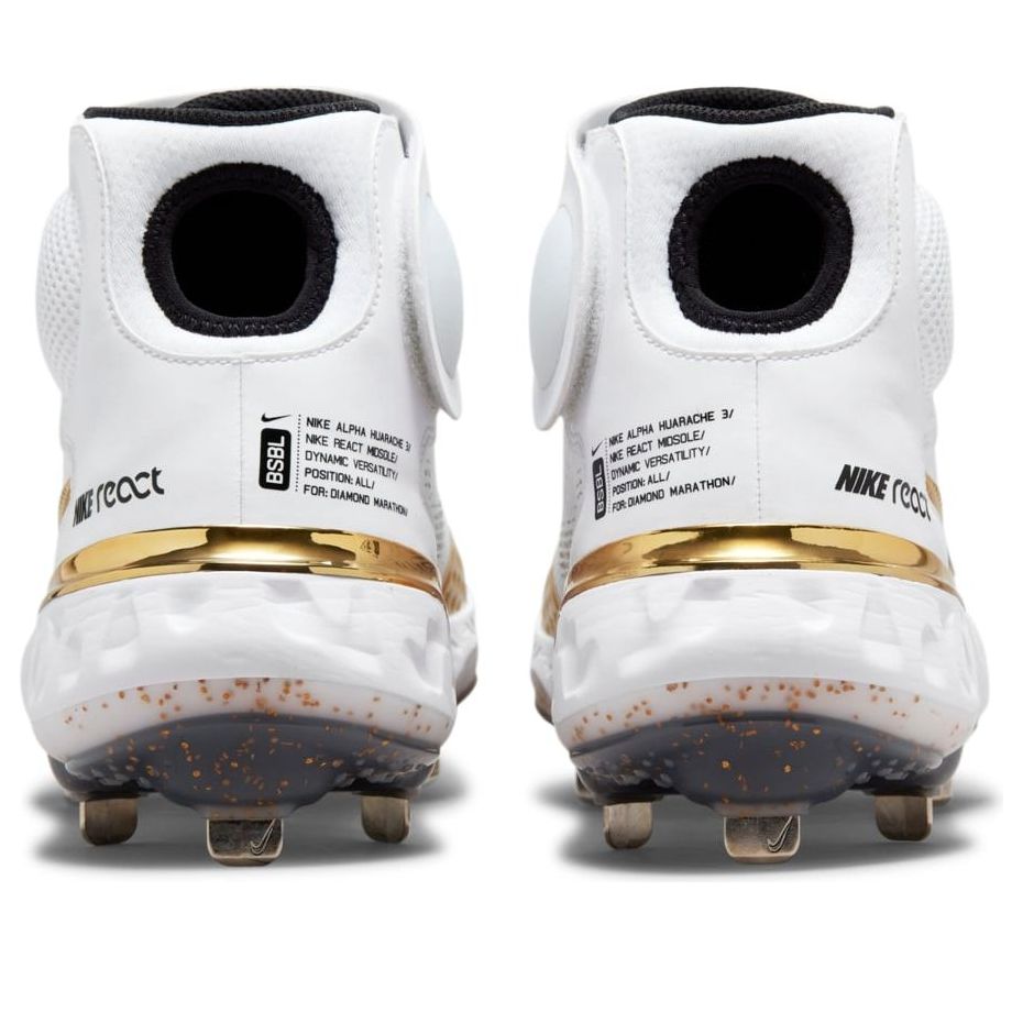 Nike Alpha Huarache Elite 3 Mid 'White Metallic Gold' CV3550-106