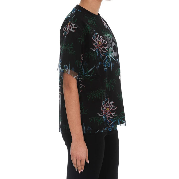 KENZO Micro Mark Logo Printing Casual Short Sleeve Black FA52TS621907-99