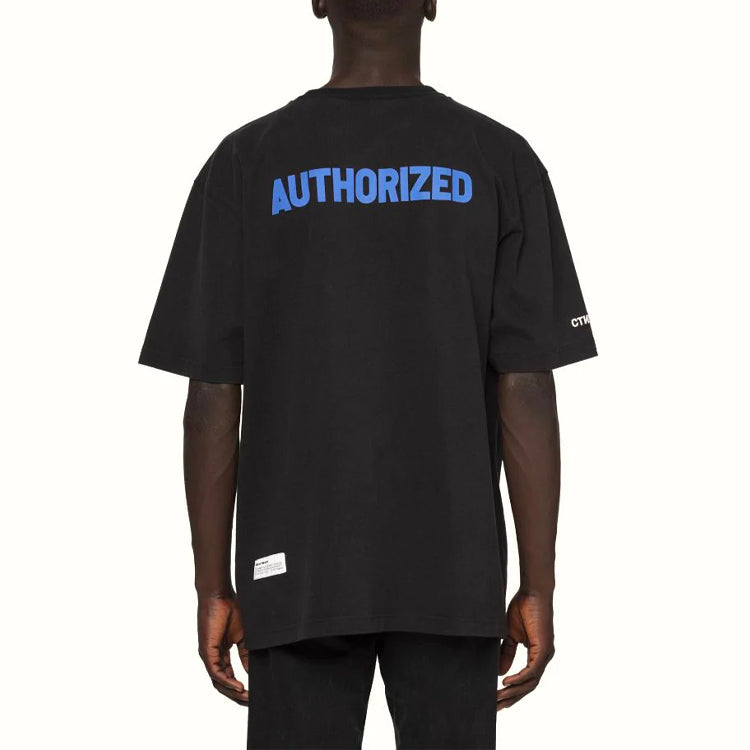 HERON PRESTON Logo Print AF Oversized T-Shirt 'Black' HMAA020R21JER0021045