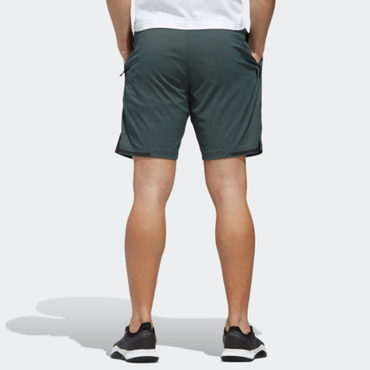 Men's adidas Zipper Pocket Small Logo Green Shorts DZ2220