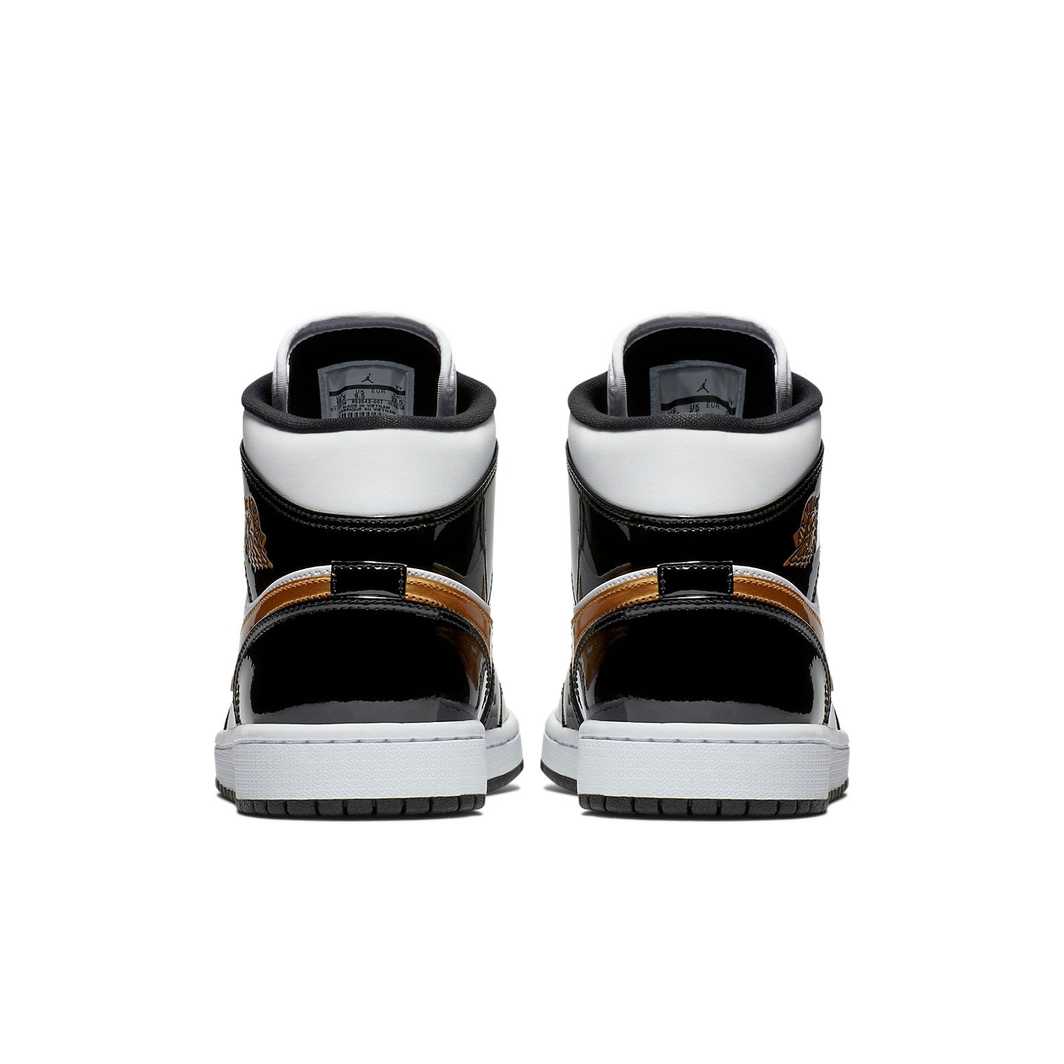 Air Jordan 1 Mid Patent 'Black Gold' 852542-007