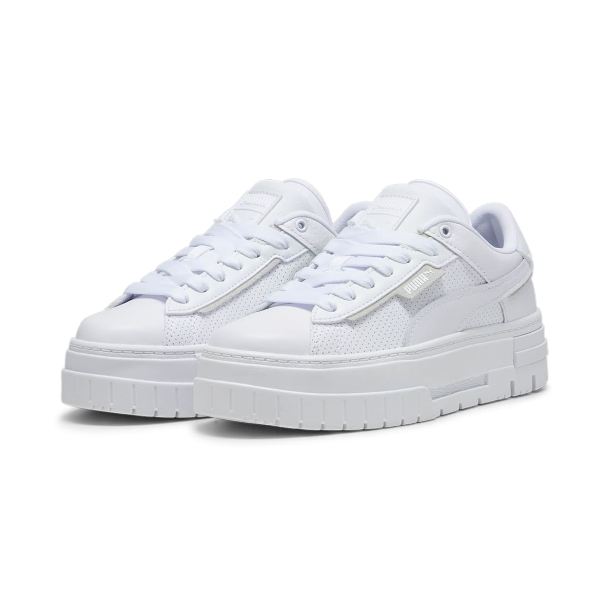 (WMNS) PUMA Mayze Crushed Leather 'White' 396011-01