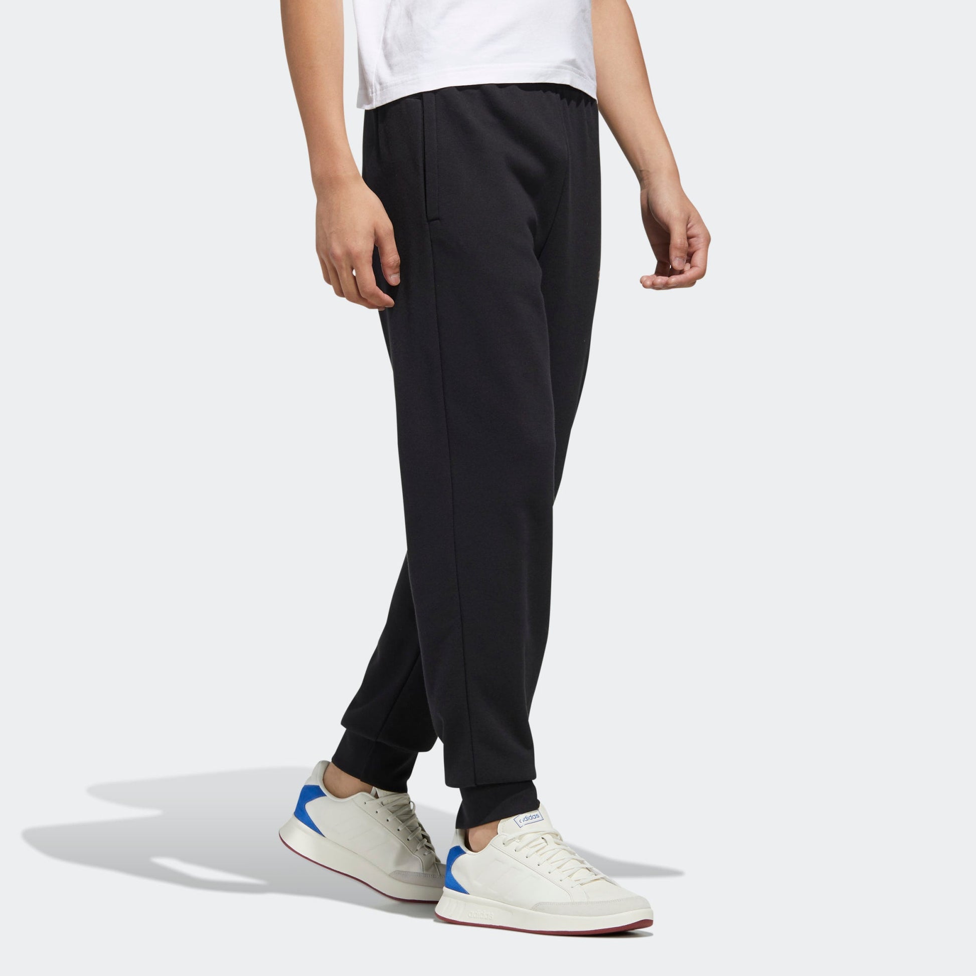 adidas M Ess Br Pnt logo Casual Cozy Bundle Feet Sports Pants Black FM3443