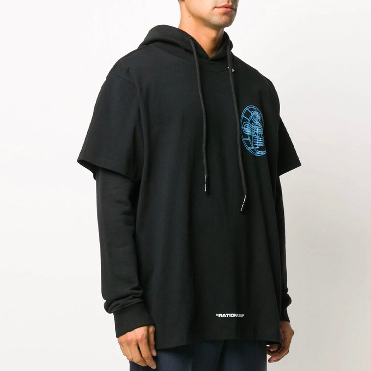 Men's Off-White Printing Cotton Black OMAB033R201850031088