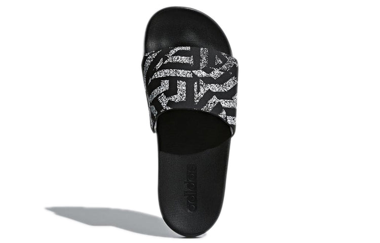 (WMNS) adidas Adilette CloudFoam Plus Graphic Slides 'Core Black' CG2820