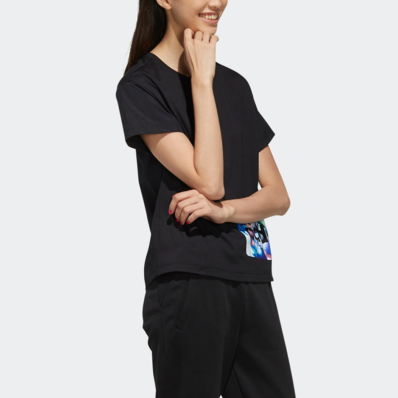 (WMNS) adidas neo x King Of Glory Tee Black FR7993