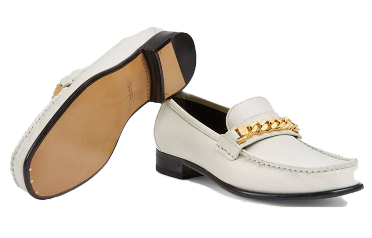 (WMNS) Gucci Chain Loafers Shoes White 645445-16M00-9050