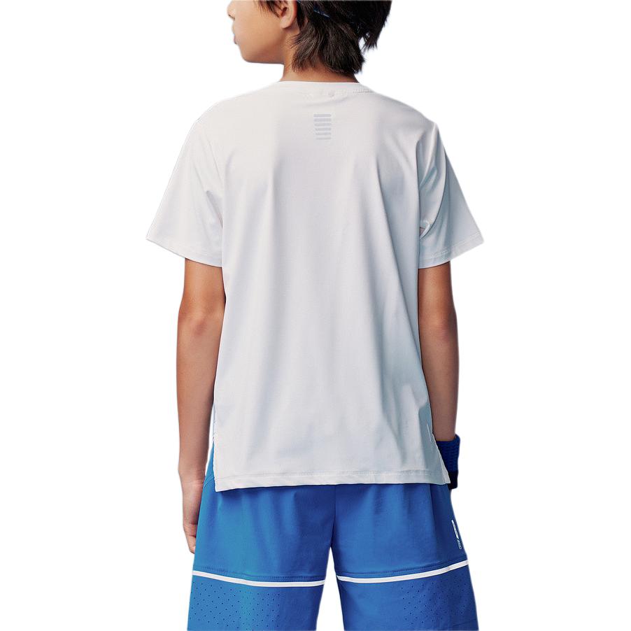 (GS) ASICS Logo T-Shirt 'White Blue' 332241175025-10