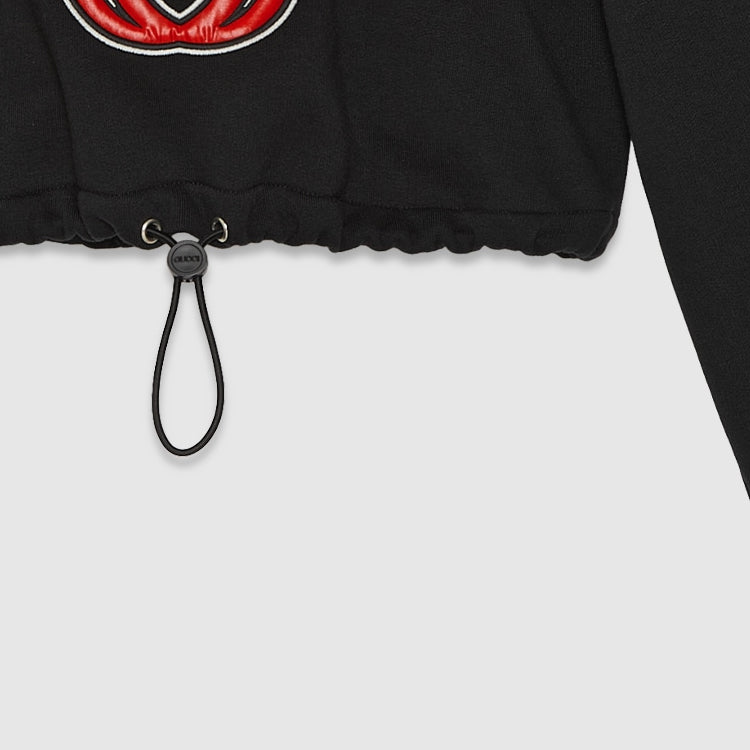 (WMNS) Gucci Jersey Sweatshirt With Embroidery 'Black' 760366-XJF0W-1043