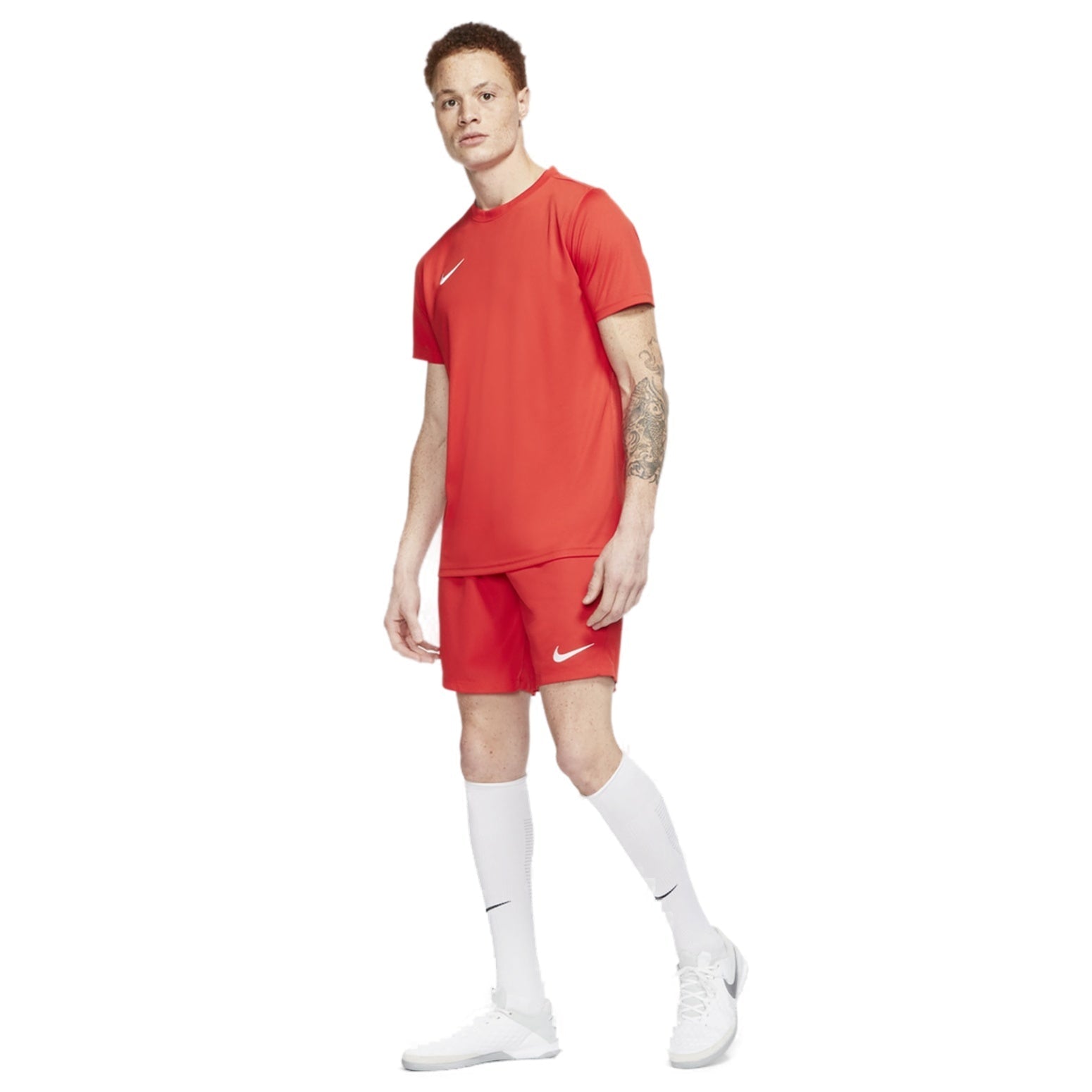 Men's Nike Dri-FIT Logo Printing Round Neck Pullover Short Sleeve Us Edition Orange Red T-Shirt BV6708-657