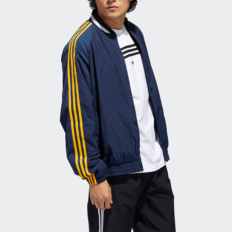adidas originals Embroidery Logo Sports Jacket Coat Male Blue GD2095