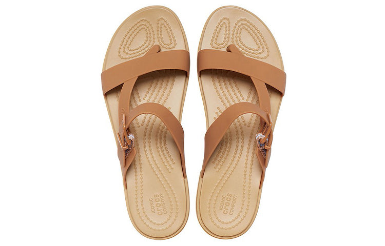 (WMNS) Crocs Casual Gold Color Slippers 206108-277