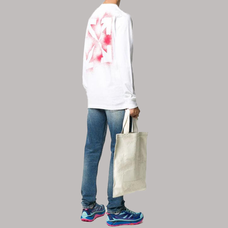 Off-White Fw20 Stencil Slim-Fit Round Neck Sweatshirt OMBA025E20FLE0030125