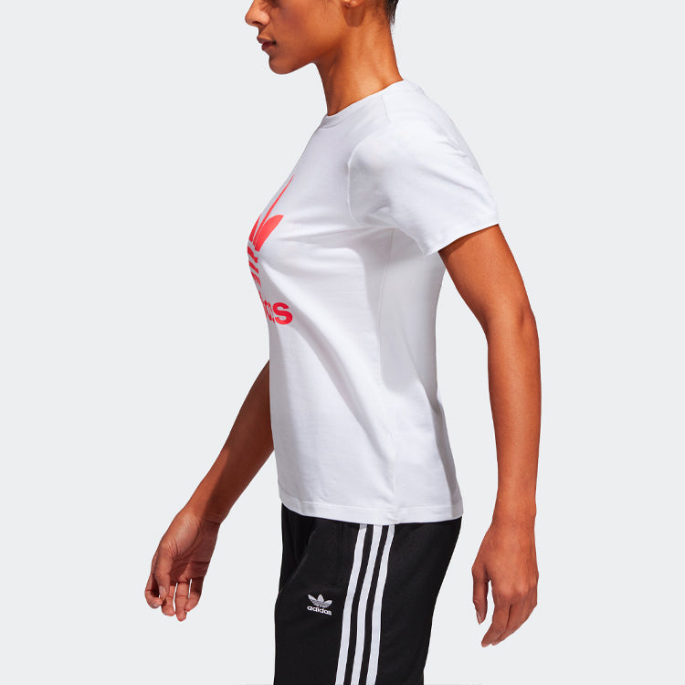 (WMNS) adidas originals Casual Sports Short Sleeve White FJ9455