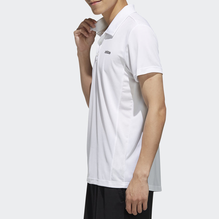 adidas Training Sports Short Sleeve Polo Shirt White FL0332