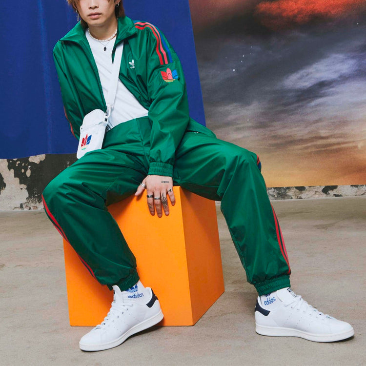 adidas originals Alphabet Logo Loose Bundle Feet Sports Pants Green GE0843