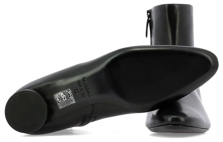 (WMNS) Balenciaga Ankle Boots 'Black Leather' 590993WA8F41006