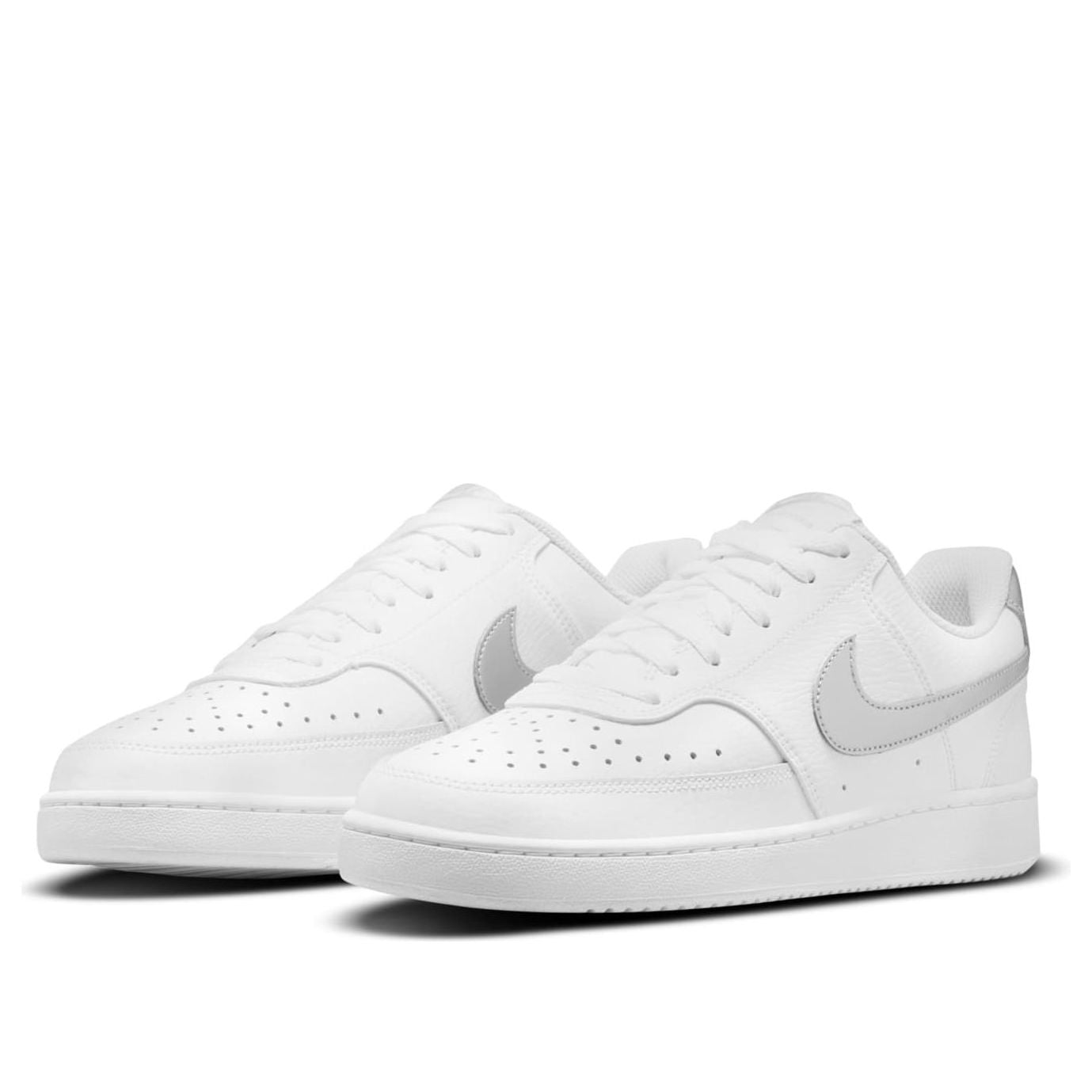 (WMNS) Nike Court Vision Low 'White Metallic Silver' CD5434-111