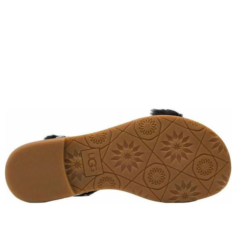 (WMNS) UGG Fluff Springs Sandal 'Black' 1101438-BLK
