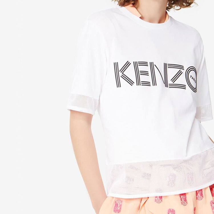 KENZO Logo Printing Short Sleeve White FA5-2TS617-986-01