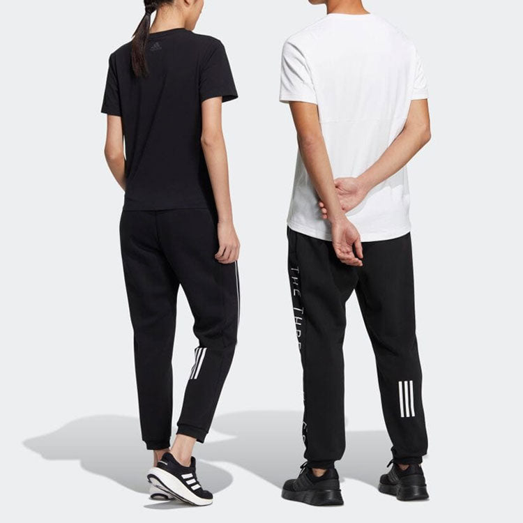 Men's adidas Minimalistic Alphabet Printing Bundle Feet Sports Pants/Trousers/Joggers Black HM2682