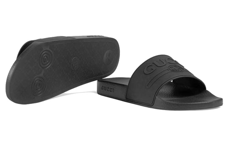 Gucci Logo Rubber Slide 'Black' 522887-JCZ00-1031