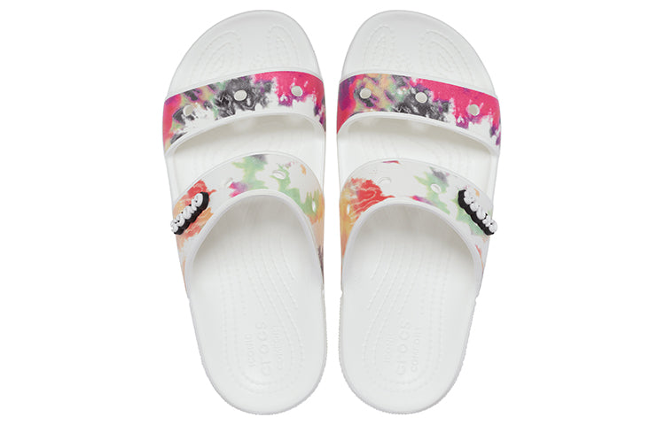 (WMNS) Crocs Classic Tie-dye Graphic Sandal 'Black Green' 207283-94S