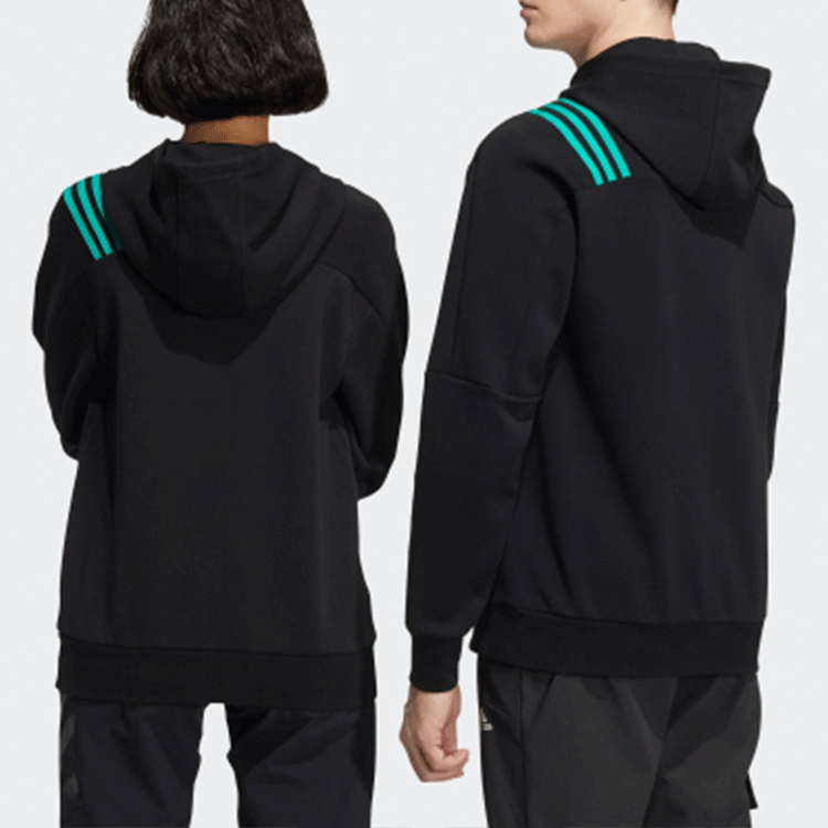 adidas Contrasting Colors Logo Sports Couple Style Black HI3873