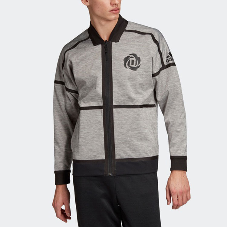 adidas Zne Icon Jckt Basketball Sports Reversible Woven Jacket Black Gray DY3233