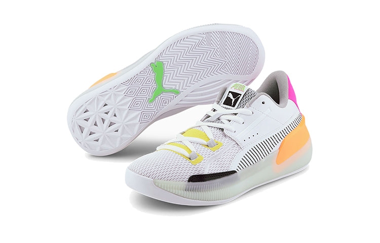 PUMA Clyde Hardwood Retro Fantasy 'White Pink Orange' 194165-01