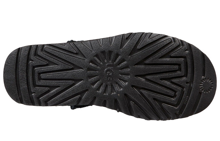 (WMNS) UGG Classic Short Rubber Boot 'Black' 1096473-BLK