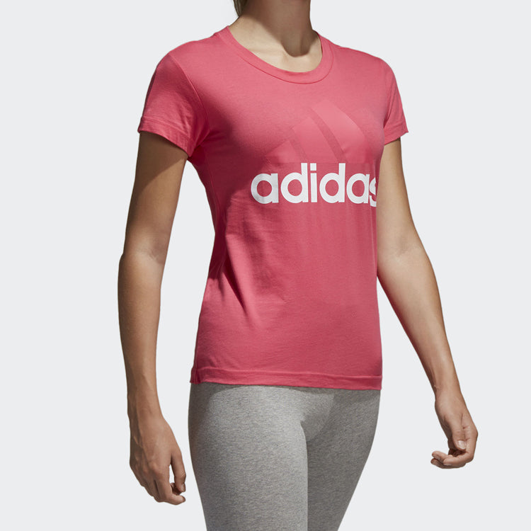 (WMNS) adidas Logo Printing Pink/White CF8821