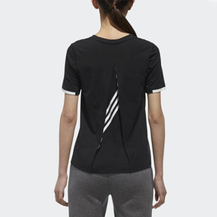 (WMNS) adidas neo CS CONT TEE 3 Short Sleeve Tops Black DN7394