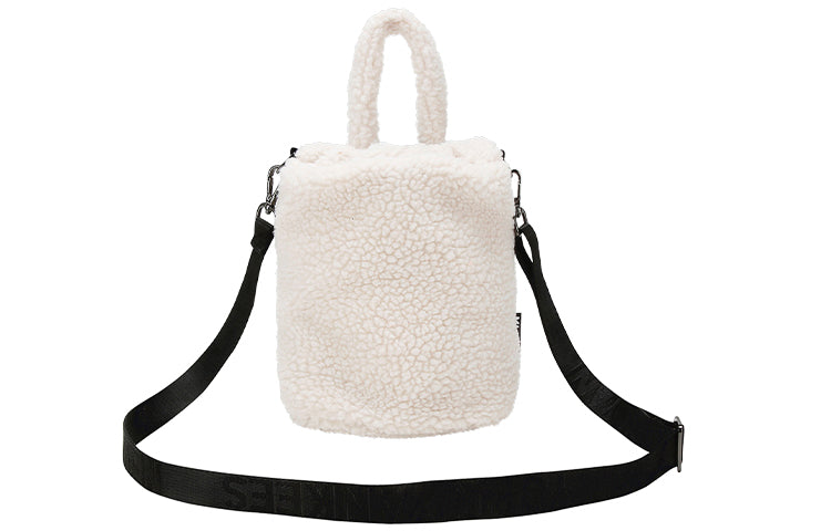 MLB NY New York Yankees Polar Fleece Wool Hand Bag White 32BGDE011-50I