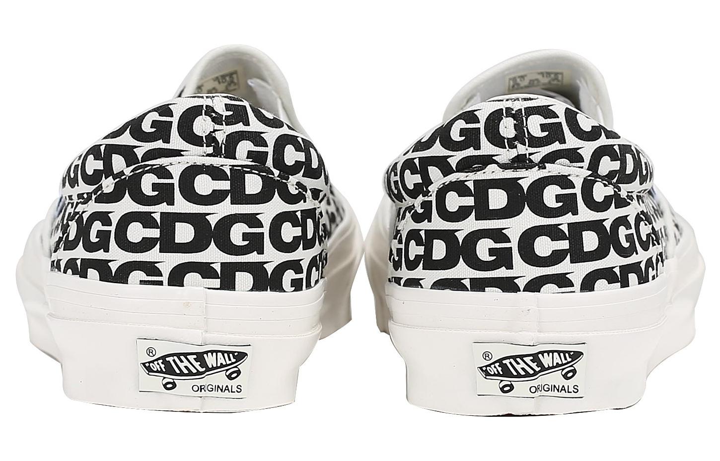Vans COMME des GARCONS x OG Classic Slip-On 'CDG Print - Blanc De Blanc' VN0A32QNUY6