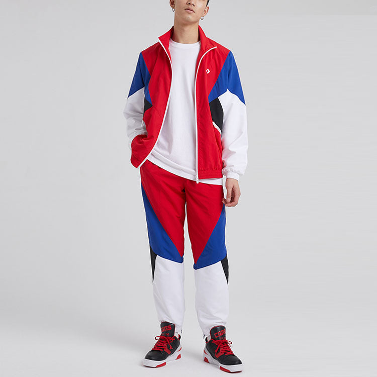 Men's Converse Classic Colorblock Jacket Red 10018363-A01