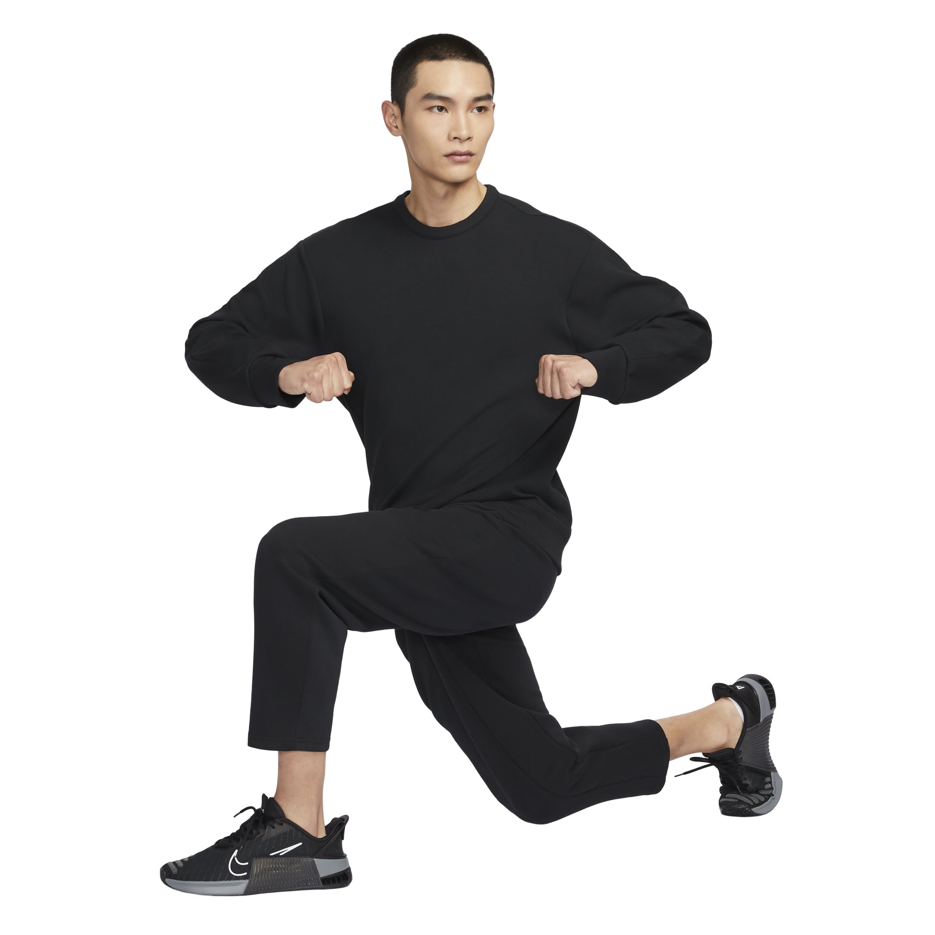 Nike 24.7 Impossiblysoft Dri-FIT Crew Asia Sizing 'Black' HQ6965-010