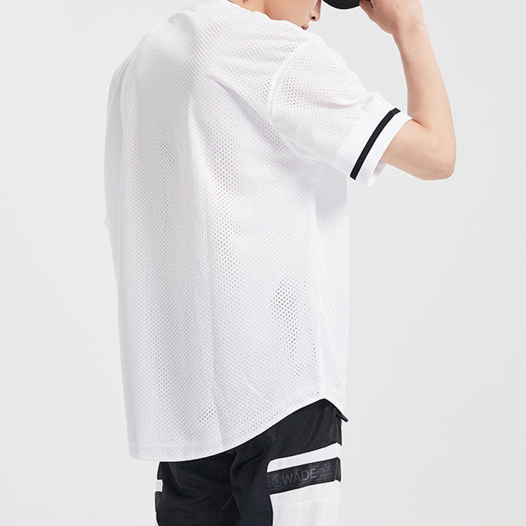 Li-Ning Wade Series Printing Breathable Loose Short Sleeve White AHSQ189-2