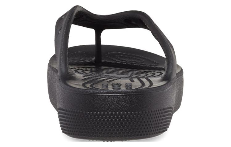 (WMNS) Crocs Classic Platform Flip 'Black' 207714-001