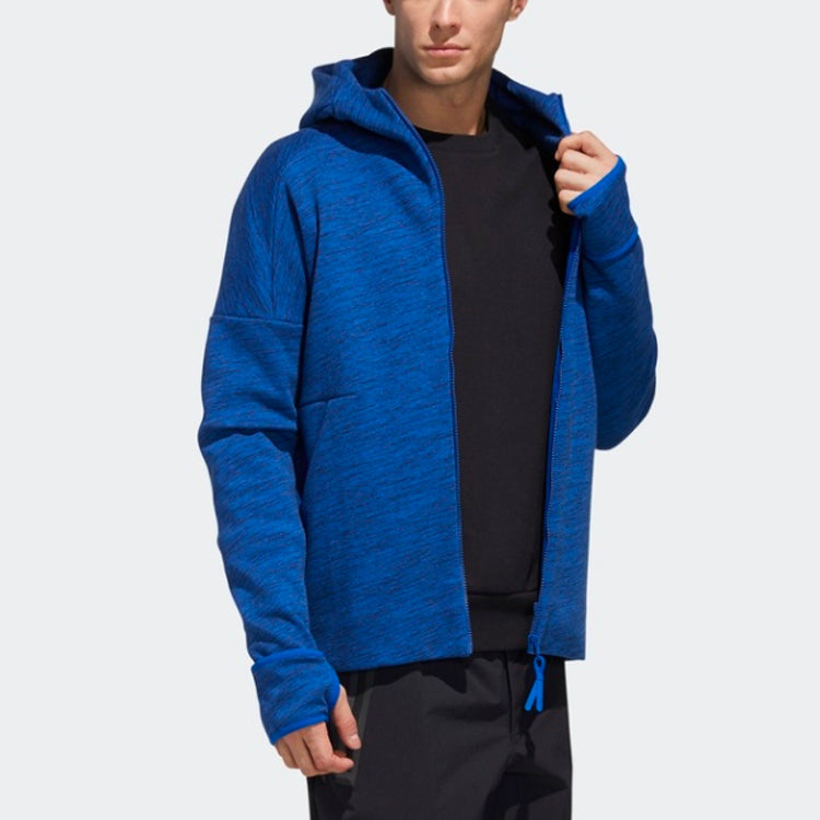 adidas Zne Hoody Sports Stylish Hooded Jacket Blue FJ0228