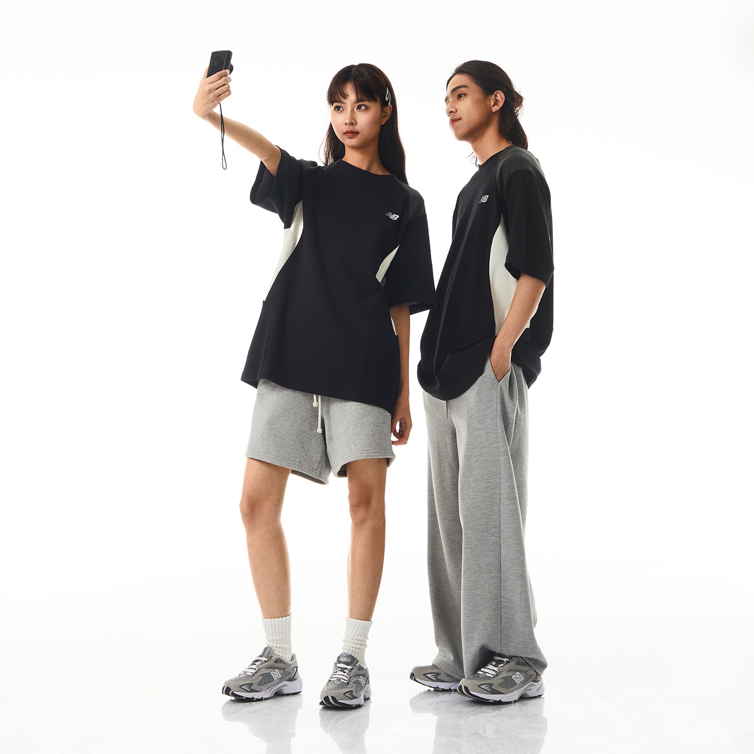 New Balance x LiangDong Color Block T-Shirt Asia Sizing 'Black' NEE17113-BK