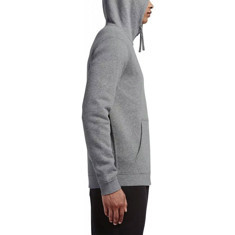 Nike Logo Embroidered Fleece Lined Hooded Jacket Gray 804389-063