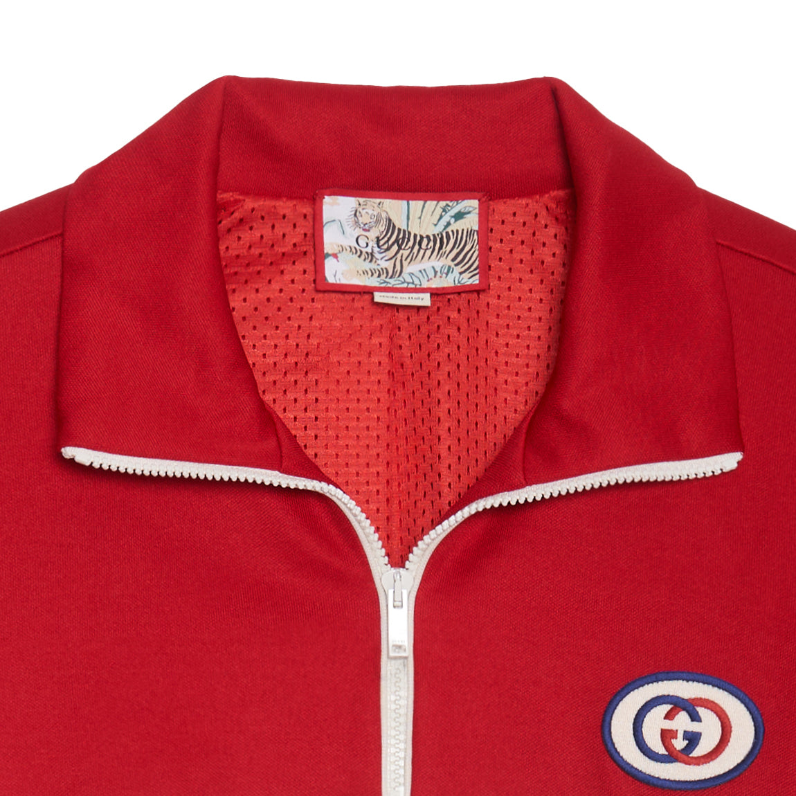 Gucci Gucci Tiger Collared Sweatshirt With Patch 'Red Ivory' 683513-XJD3R-6116