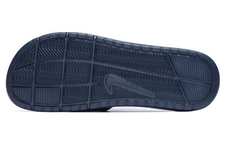 Nike Benassi Solarsoft Slide Sports Slippers Black Blue 431884-440