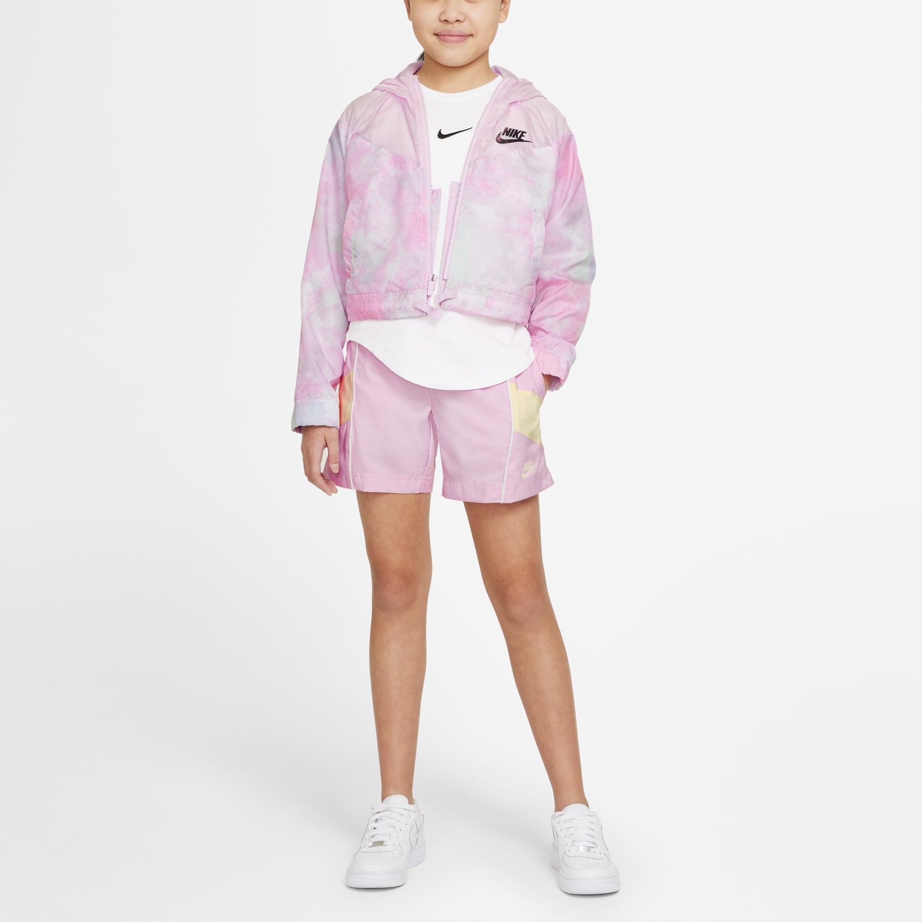 (GS) Nike Sportswear Heritage Windrunner 'Pink White' DA1382-663