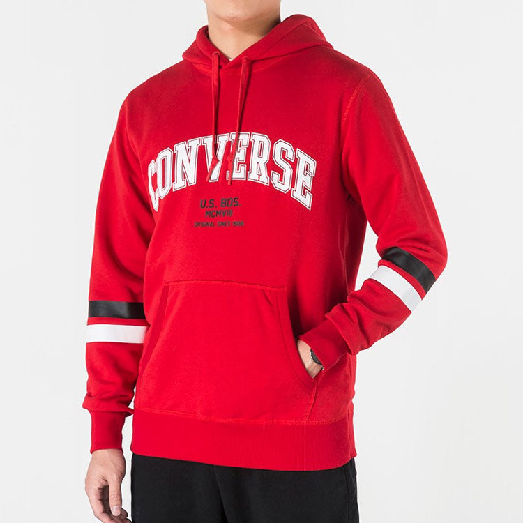 Converse Collegiate Text Pullover Hoodie Asia Sizing 'Red' 10017352-A04