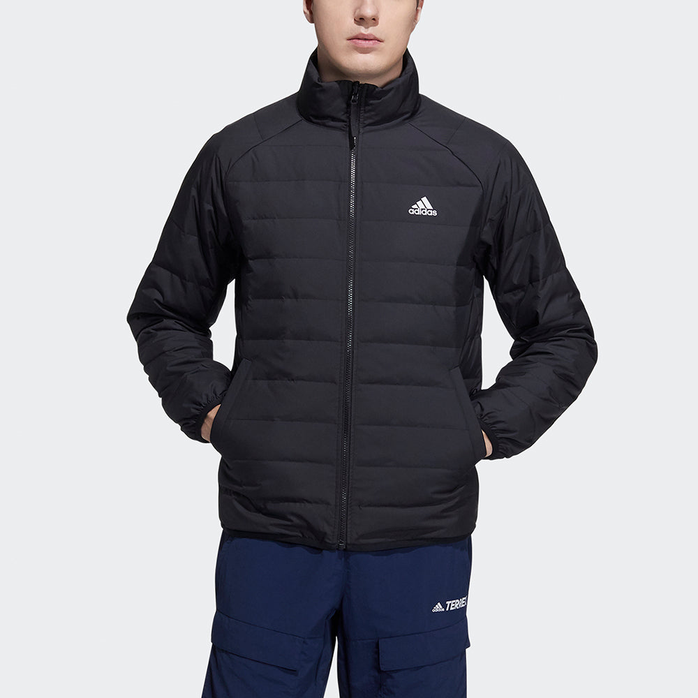 Men's adidas 3in1 Dwn Jkt Outdoor 3 In 1 Detachable Sports Hooded Down Jacket Black H20772